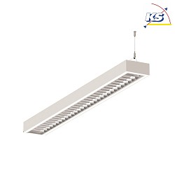 LED Light strip Pendant grid luminaire direct / indirect, 39W, 3000K, 5100lm, IP20, UGR < 19, DALI dimmable, white