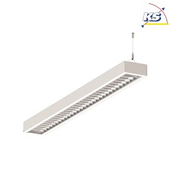 LED Light strip Pendant grid luminaire direct / indirect, 39W, 3000K, 5100lm, IP20, UGR < 19, DALI dimmable, white