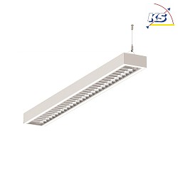 LED Light strip Pendant grid luminaire direct / indirect, 39W, 3000K, 5100lm, IP20, UGR < 19, white