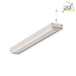 LED Light strip Pendant grid luminaire direct / indirect, 39W, 3000K, 5100lm, IP20, UGR < 19, white