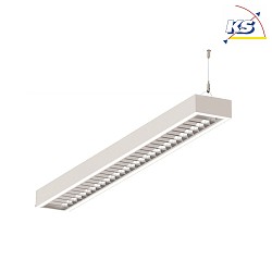 LED Light strip Pendant grid luminaire direct / indirect, 39W, 4000K, 5100lm, IP20, UGR < 19, DALI dimmable, white