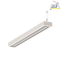 LED Light strip Pendant grid luminaire direct / indirect, 39W, 4000K, 5100lm, IP20, UGR < 19, white