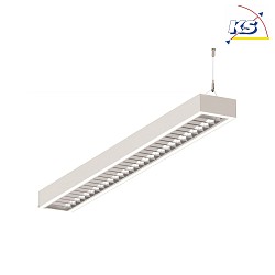 LED Light strip Pendant grid luminaire direct / indirect, 39W, 4000K, 5100lm, IP20, UGR < 19, DALI dimmable, white