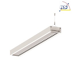 LED Light strip Pendant grid luminaire direct / indirect, 39W, 4000K, 5100lm, IP20, UGR < 19, white