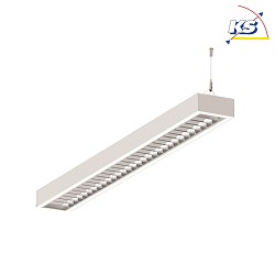 LED Light strip Pendant grid luminaire direct / indirect, 67W, 4000K, 8700lm, IP20, UGR < 19, DALI dimmable, white