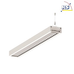 LED Light strip Pendant grid luminaire direct / indirect, 67W, 4000K, 8700lm, IP20, UGR < 19, DALI dimmable, white