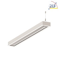 LED Light strip Pendant grid luminaire direct / indirect, 84W, 3000K, 11000lm, IP20, UGR < 19, white