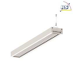 LED Light strip Pendant grid luminaire direct / indirect, 84W, 3000K, 11000lm, IP20, UGR < 19, white