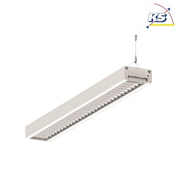 LED Light strip Pendant grid luminaire direct / indirect, 84W, 4000K, 11000lm, IP20, UGR < 19, white