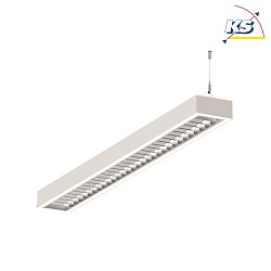 LED Light strip Pendant grid luminaire direct / indirect, 49W, 3000K, 6400lm, IP20, UGR < 19, white