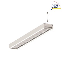 LED Light strip Pendant grid luminaire direct / indirect, 49W, 4000K, 6400lm, IP20, UGR < 19, DALI dimmable, white