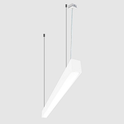 Barra luminosa MICROPAL�, UGR<19 / 1687MM / 830 diretto, multipower, con set di sospensioni IP40, bianco 