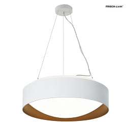 pendant luminaire PREMIUM ARCHITEKTUR  30,8cm IP20, white, copper brown dimmable