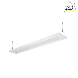 Luci a sospesione PLN141860MP.6384 diretto / indiretto, UGR < 19, commutabile, microprismatico IP20, bianco 