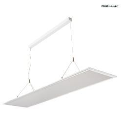 LED Pendelleuchte, 155cm, 70W, 4000K, 8500lm, UGR<19, direkt/indirekt, Mikroprismenstruktur, IP20, IK02, weiß