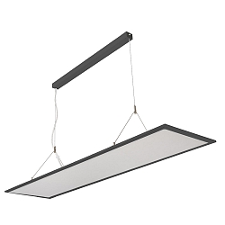 pendant luminaire 155cm direct / indirect, microprismatic IP20, black
