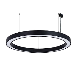 pendant luminaire � 133.5CM DALI controllable, CCT Switch, direct, UGR < 19, ring shape IP40, black dimmable