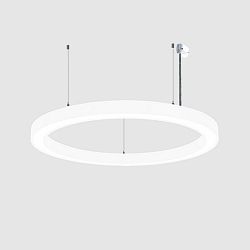 LED-Pendel-Ringleuchte, IP40 IK06, direkt / indirekt, � 80cm, DALI2, 65W 3000/4000/6500K, UGR<19, dimmbar, schwarz