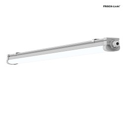 LED Feuchtraum-Wannenleuchte, IP66 IK08, Schnellmontage, Durchgangsverdrahtung, schaltbar, grau, 60cm, 9W 4000K 1300lm