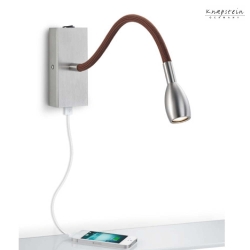 Wall luminaire ASTA, nickel matt brown