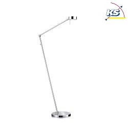 Lampada da terra 935 dimmerabile, regolabile IP20, Cromo dimmerabile