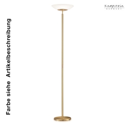 Knapstein LED Floor lamp 954, glass opal matt white, nickel matt