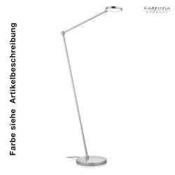 LED Stehleuchte / Leseleuchte THEA-S, 12.8W 2700K, CRi >90, mit Gestensteuerung, verstellbar, Chrom