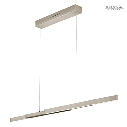 LED Pendelleuchte LARA-L205, Up/Down, ausziehbar 107-205cm, 60W 2700K, mit Gestensteuerung, hhenverstellbar, Mattnickel