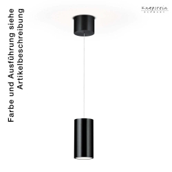 Luminaire  suspension HELLI-1  1 flamme, rglable, contrlable avec des gestes, avec optique de lentille IP20, nickel mat