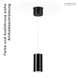 Luminaire  suspension HELLI-1  1 flamme, rglable, contrlable avec des gestes, avec optique de lentille IP20, noir