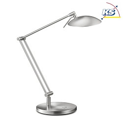 Lampada da tavolo 605 ruotabile, dimmerabile, regolabile IP20, Nichel opaco dimmerabile