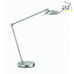 Lampada da tavolo 615 ruotabile, dimmerabile, inclinabile IP20, Nichel opaco dimmerabile