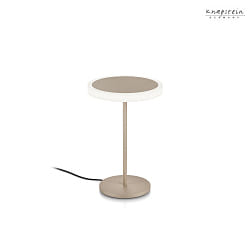 table lamp TILDA-T IP20, metallic, sand coloured, white dimmable