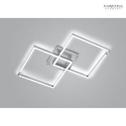 ceiling luminaire LINA square IP20, nickel matt dimmable