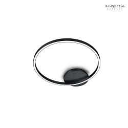 Luminaire de plafond SOLEA rond IP20, noir gradable