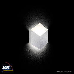 LED Wall luminaire GEO, 2 flames, 1370lm, 15,8W, 2700K, aluminum, dimmable  