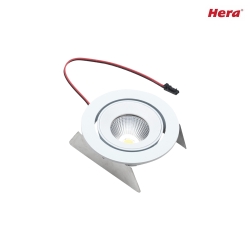 Recessed swiveling LED spot Dim-2-Warm SR 68, IP44, 350mA, UGR<19, 6.5W 2000K-3000K 455lm 43, white