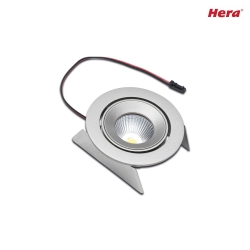 Recessed swiveling LED spot Dim-2-Warm SR 68, IP44, 350mA, UGR<19, 6.5W 2000K-3000K 455lm 43, matt chrome