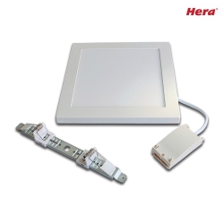 Surface/recessed mount spot with area light FQ 65/205-LED, IP20, 230V, angular, 23 x 23cm, 18W 3000K 1170lm 115, matt chrome