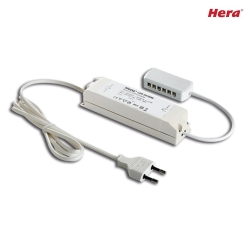 Transformer LED 24/30W Mains connection cable, 200cm with Europlug, 12-fold distributor