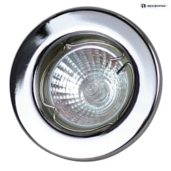 Heitronic Recessed spot, GU5,3, max. 35W, chrome