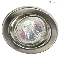 Heitronic Recessed spot max. 50W with aluminum reflector, swiveling, chrome matt