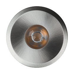 LED Recessed spot AUSTIN, brushed aluminum, 6W, warm white, round