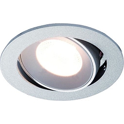 Spot SR68 rotondo, girevole, con spina IP44, Cromo opaco 