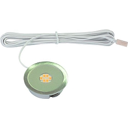 Hera LED Einbaustrahler AR45-LED, IP44, 3W 3000K 165lm 110, mit LED24-Stecker, starr, Edelstahl