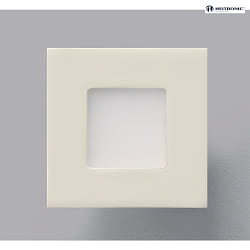 LED Dosen-Einbauleuchte NIZZA, IP20, ECKIG, 7.5cm, 230V, 2.2W 2700K 50lm 120, Wei