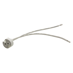 Heitronic Ceramic lamp holder Universal 13cm cable for G4-GU4-GU5,3-GY6,35 with open ends
