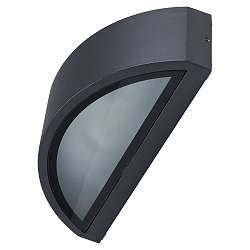 Auenwandleuchte HOJA, IP54, halbrund, Up/Down, mit optionaler Abschattungsplatte, E27, anthrazit