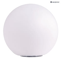 LED Solar-Kugelleuchte BOULE, IP44, 4000K, Akku wechselbar, mit Erdspie + Sensor, Kunststoff, wei,  20cm