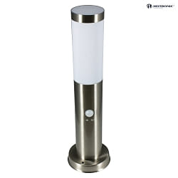 Lampada base LARISA 2 con sensore, con rilevatore di movimento E27 IP44, acciaio inossidabile, satinato 